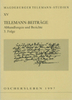 Telemann-Beiträge. Abhandlung und Berichte. 3. Folge (MTS-15)